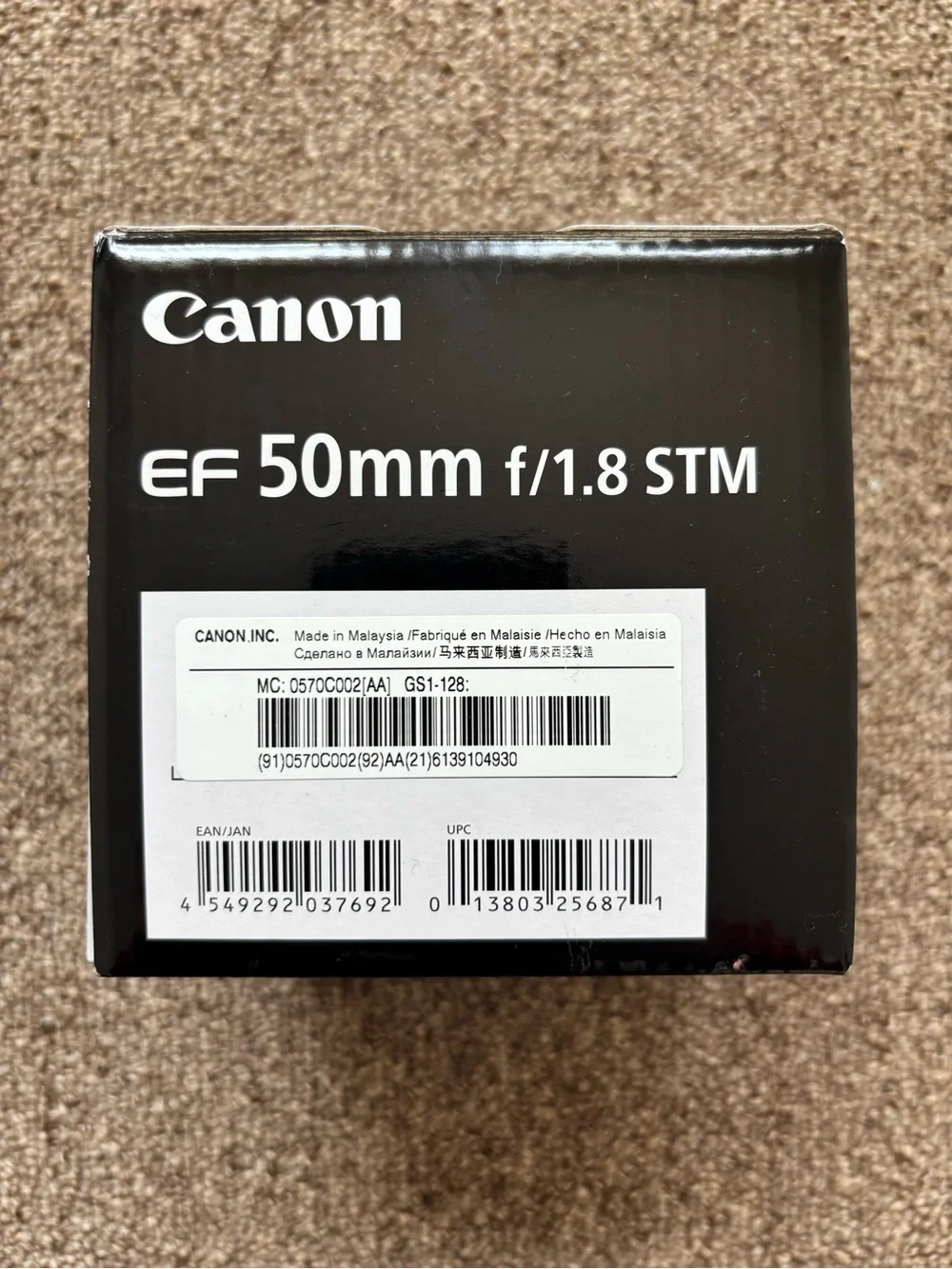 Canon 50mm Prime Lens - Black